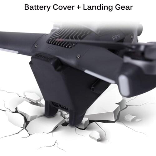 2in1 DJI FPV Heigtening Landing Gear Scratch-proof Battery Cover Silicone Sensing System Protector for DJI FPV Combo Accessories