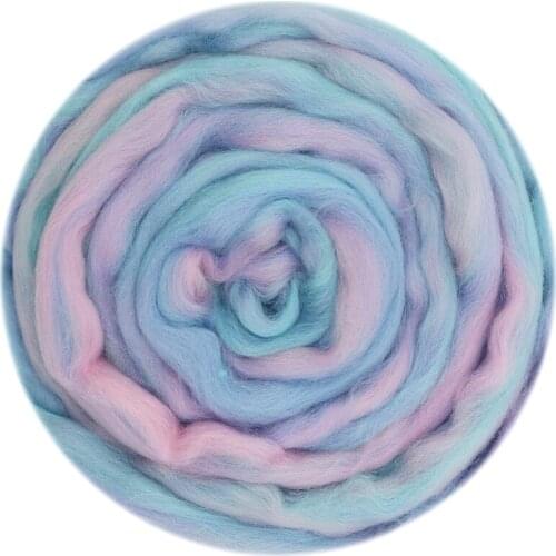 Blended Roving 50g, Needle Felting Wool, Hand Dyed Wool Top, Merino Mixed Natural Wool Roving for Needle Felting Kits (01)
