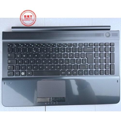 US NEW For SAMSUNG RC510 RC520 Replace laptop keyboard With Gray Frame touchpad and Speaker English