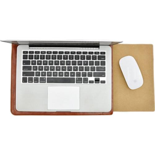 Laptop bag case Microfiber Leather Sleeve for Dell XPS 13 15 9343 9350 9360 9370 9550 9560 Dual Pocket with Exterior Mouse Pad