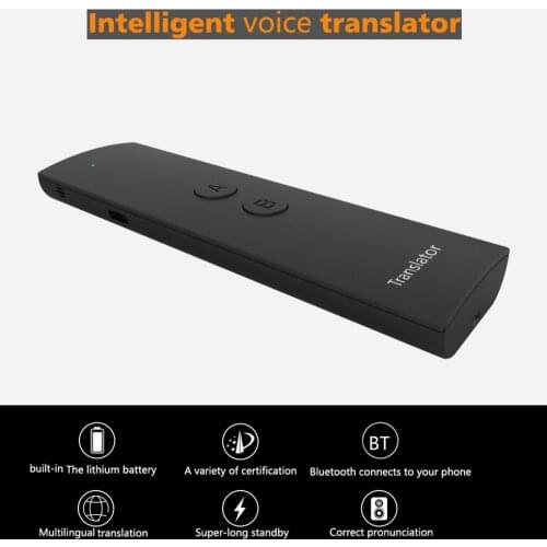 T6 Translator Voice Real Time Instant Multi-Language Speech Interactive Translate Bluetooth 4.2 APP 68 Languages