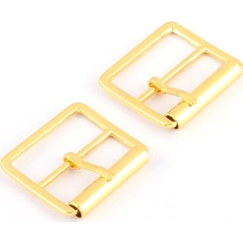 Gold pin buckle Center Bar Buckle 4pcs 25mm Slide Buckle suspender adjustable slide buckle slide adjusters Movable Center Bar hi