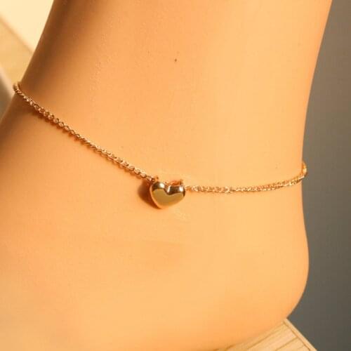 Gold Chain Choker Necklace Heart Shape Pendent Long Chain Delicate Fashion Choker Gold Rosegold Color Jewelry Gift for Women