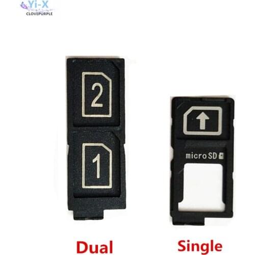 10pcs/lot For Sony Xperia Z5 Single Dual SIM Card Slot Tray Holder Adapter Micro SD Memory Replacement Parts