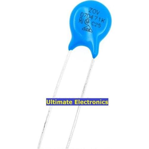 100pcs Varistors 07D471K 7D471K 470V Metal voltage dependent resistor