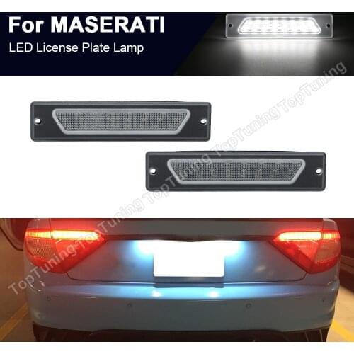 2PCS LED License Plate Lamps Number Plate Lights For Maserati Quattroporte 2003 2004 2005 2006 2007 2008 2009 2010 2011 2012
