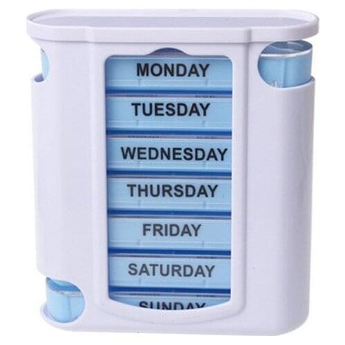 7 Day Pill Cases Pill Box 28 Grid Medicine Box Portable Pill Case Pill Container Splitters for Travel Home