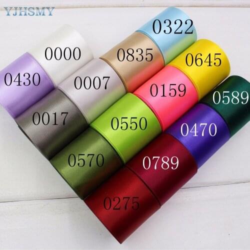 YJHSMY 1742812,38 mm 10 yard Multi color optional solid color satin ribbon,headdress accessories wedding DIY hand-made materials