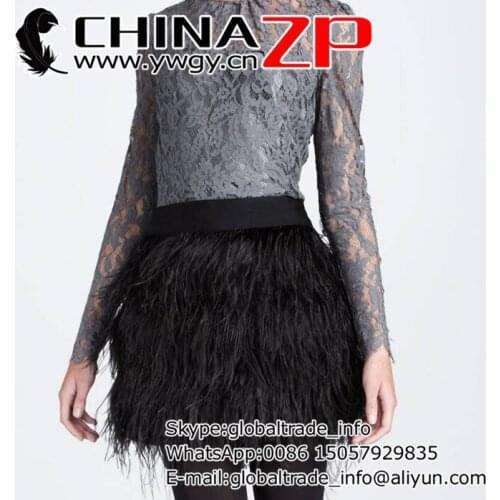 Free Shipping via Express 50yards/lot CHINAZP Wholesale Dyed Black Ostrich Feather Trimming For Carnvial Showing Dress