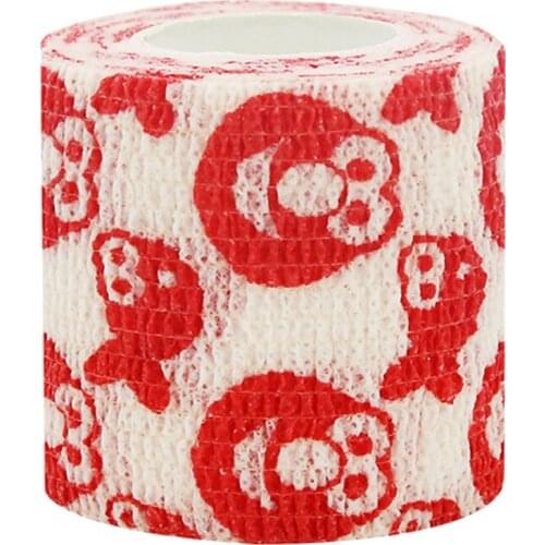 Printed Medical Self Adhesive Elastic Bandage 4.5m Colorful Sports Wrap Tape for Finger Joint Knee First Aid Kit Pet Tape