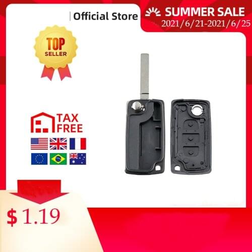 Car Flip Key Shell 3B Ce0523 For Citroen C4 C5 C6 C8 Remote Key Cover Fob Case Shell Cover Key Protector