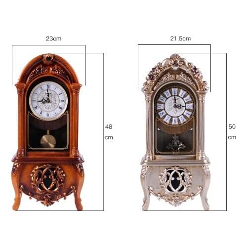 Decorative Retro Table Desktop Clocks Living Room Bedroom Chinese Vintage Alarm Clock Nostalgic Ornaments Table Desktop Watches