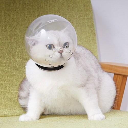 Breathable Cat Muzzles Space Hood Grooming Mask Anti-Licking Anti Bite Protective Travel Bath Muzzle Cat Accessories Supplies