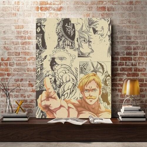 Escanor Nanatsu no Taizai Manga Canvas Home Decor Prints Dorm Anime Living Room Bedroom Painting Wall Art Decoration Poster