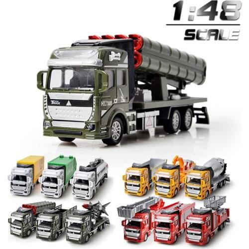 19CM 3 Pcs/Set Military Truck Toy Models 1:48 Scale Alloy Diecasts & Toys Vehicles Pull Back Car Toy Birthday Gift for Boys Y046