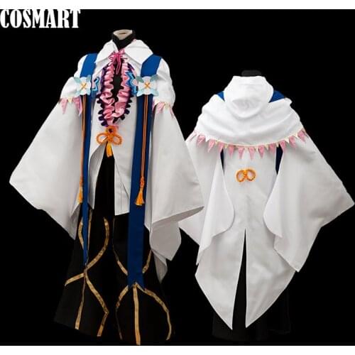 [Customize] Fate/Grand Order FGO Merlin Flower Magician Cosplay Costume Halloween Suit For Women Outfit New 2019