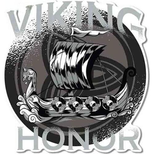 Creative Viking Honor Ships Anime Decal Cartoon Personality Waterproof Anti-UV Car Stickers Refrigerator for Windshield Laptop