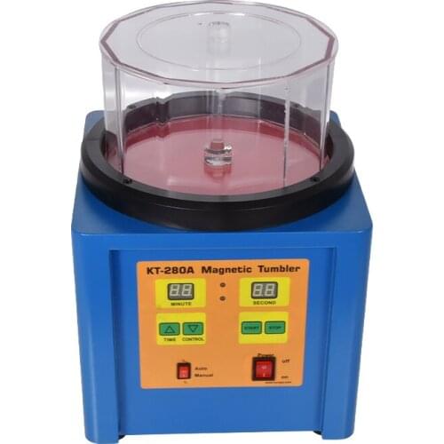 KT-280 Magnetic Tumbler Jewelry Polisher 1100g Ferromagnetic Powerful Magnetic precision parts Polishing Machine 110V/220V
