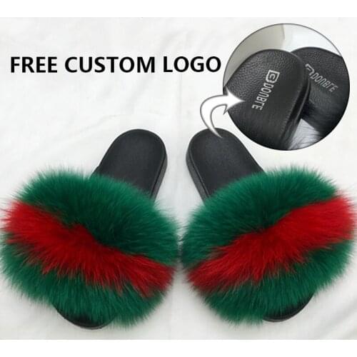 Fur Slippers Women Home Fluffy Sliders Comfort Furry Summer Flats Sweet Ladies Shoes Female Furry Indoor Flip Flops