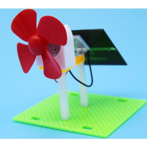 Mini Science Experiment DIY Solar Energy Rotating Wind Mill Handmade Puzzle Assembled Toys Creative Physics Teaching Resources