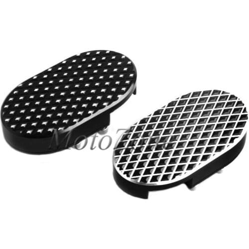 Motorcycle Brake Pedal Pad Cover Footpeg Grill Billet Compatibility For Harley Sportster 1200 Custom Softail Dyna Fat Bob V Rod