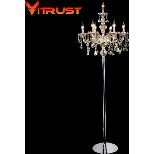 Lambader Floor Lamps Chandelier Lamps home art deco Floor Standing Lamp Crystal floor lighting lamp lampade da terra