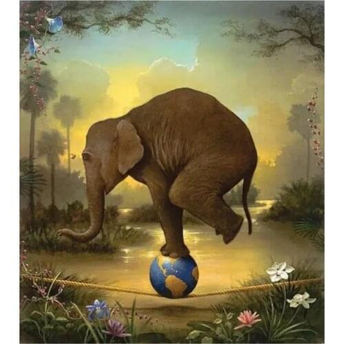 2021 New Arrivals 5D DIY Full Round/Square Diamond Painting Elephant Cross Stitch 3D Embroidery Mosaic Home Decor Gift Y588