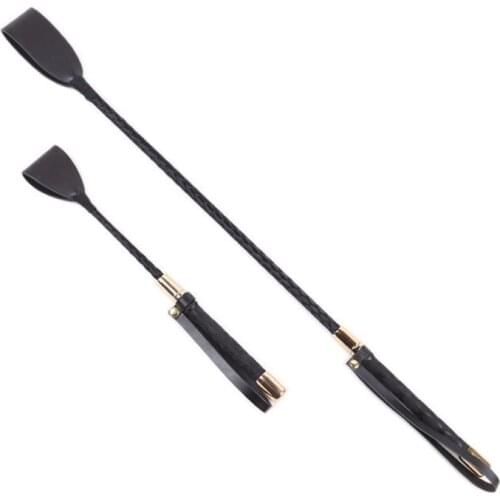 30/60CM Black PU Leather Spanking Paddle Long Whip Flirting slave BDSM Bondage Flogger Sex Toys For Women Adults SM Games