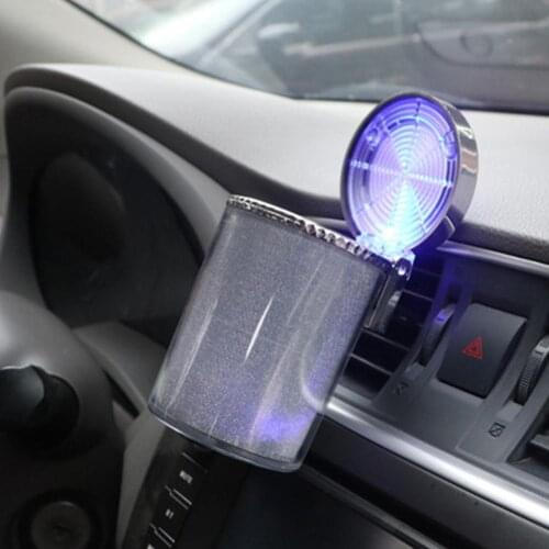 Portable Smokeless Car Ashtray Container Cup Holder with LED Indicator Light Car Interior Accessories