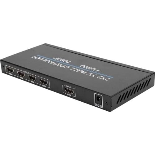 2X2 HDMI Video Image Processor 1080P Screen Splicing, HDMI1.3 Input 4 HDMI Output Support Splicing 2X1/3X1/4X1