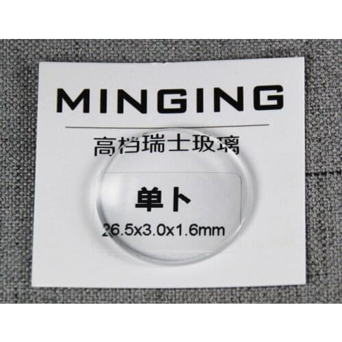 High Quality! Assortment of 1.6mm Thick Single Dome Convex Transparent Round Mineral Glass for Watch Repair