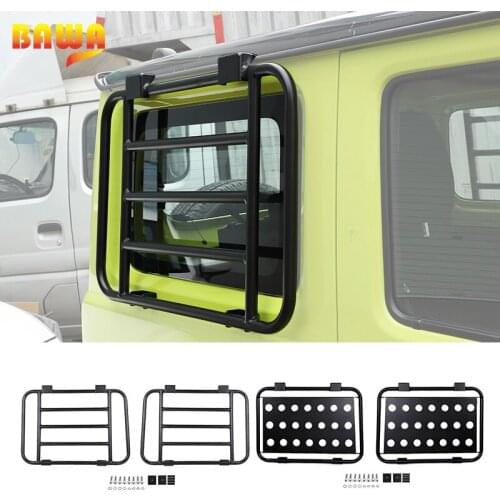 BAWA Car Rear Windows Protection Frame For Suzuki Jimny 2019 2020 Aluminum Alloy Glass Protect Cover Accessories For Jimny