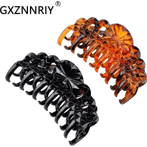 New Fashion Hair Accessories for Women 9cm Plastic Hair Claw Clips Black Brown Hairclip Ladies Headpiece Crab Headwear Gifts