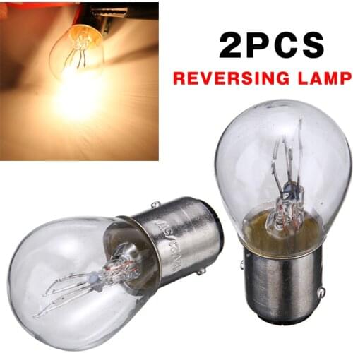 2pcs 1157 BAY15D Light 21/5W Car Reverse Backup Stop Brake Tail Light Bulb Auto Front Rear Side Marker License Plate White Lamp