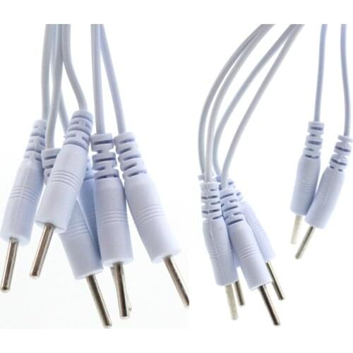 50Pcs 2-Pin 4-Pin DC3.5mm Electrode Connecting Line 2.0mm Needle Pin Type Patch Cord TENS Pulse Therapy Massager Stimulator