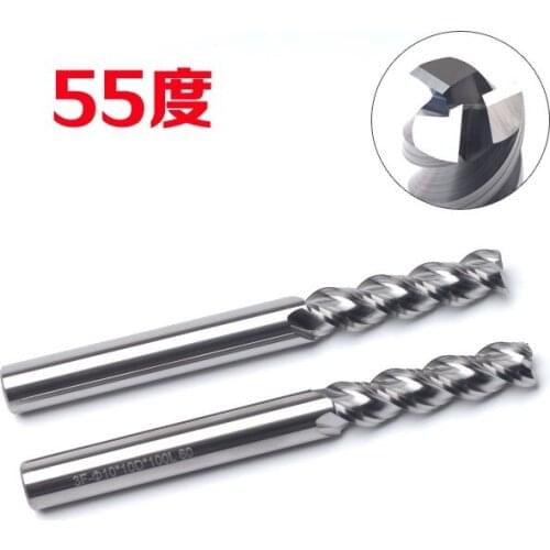 55 degrees 3-edge alloy aluminum alloy special tungsten steel end mill CNC knife 2 4 6 8 10 12 14 16 20
