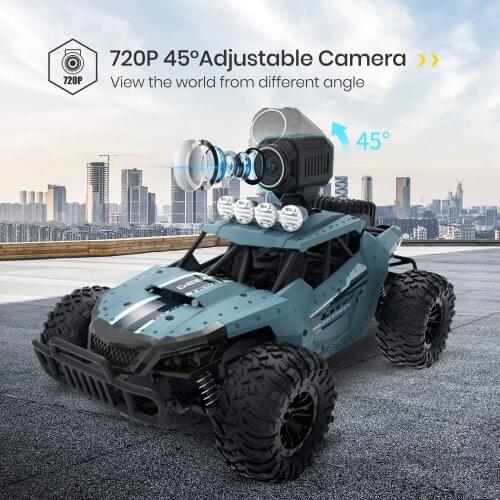 720P HD FPV Camera RC Buggy Car 2WD 2.4GHz New Climbing Vehicle With Phone App Remote Control Truck Offroad For Kids Toys Boys