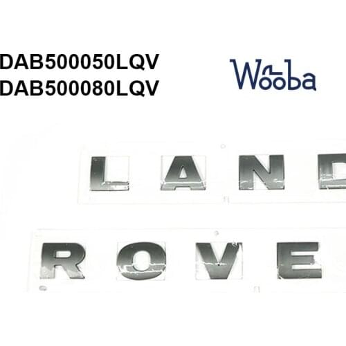 Car Brand Emblems Letter Sticker For LAND ROVER Discovery LR3 LR4 DAB500050LQV "LAND" DAB500080LQV "ROVER"
