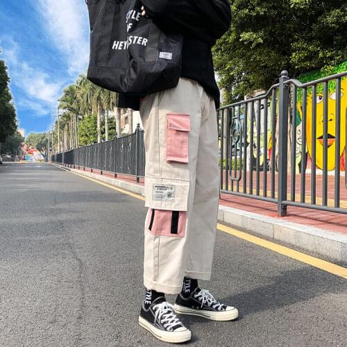 Hip Hop Sweat Pants Embroidery Japanese Style Trousers Sweatpants Streetwear Men Joggers Track Casual Cargo Pants