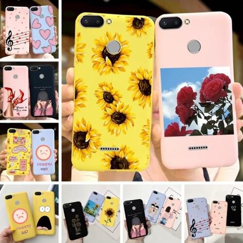 Case For Xiaomi Redmi 6 Case Cute Flower Pattern TPU Silicone Soft Cover For Xiaomi Redmi 6 Case Bumper on Redmi 6 Redmi6 Capa