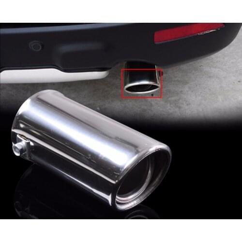 CITALL 1Pc Stainless Steel Universal Exhaust Tailpipe Tail Pipe Rear Muffler End Trim For Audi A1 A2 A8 Q3 Q5 Ford Focus Firsta