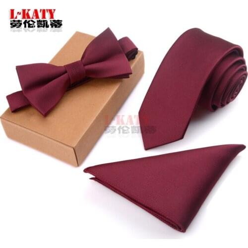 Business Man Tie Set Men Bow Tie and Handkerchief Bowtie Necktie Jacquard 3 PCS Tie Set Polyester Yarn Corbatas Hombre Pajarita