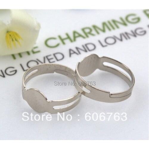 DIY Prop Ring care for Polymer clay diy accessories /Ring supporting accessories/50pcs/pack MEHON Nickel Silver ring embryos