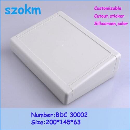 Szomk electronics new plastic box (1 pcs) 200*145*63mm desktop enclosure plastic electronics box instrument housing for pcb
