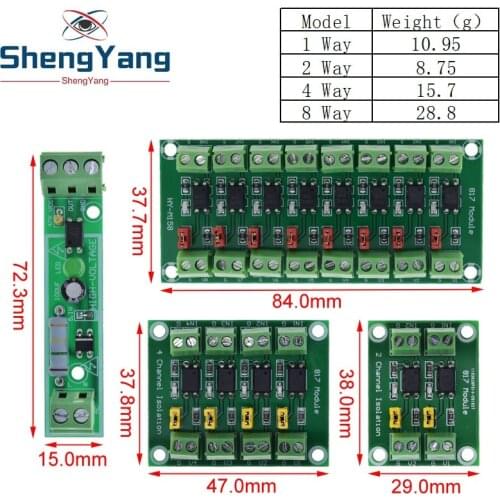 PC817 1 2 4 8 Channel Optocoupler Isolation Board Voltage Converter Adapter Module 3.6-30V Driver Photoelectric Isolated Module
