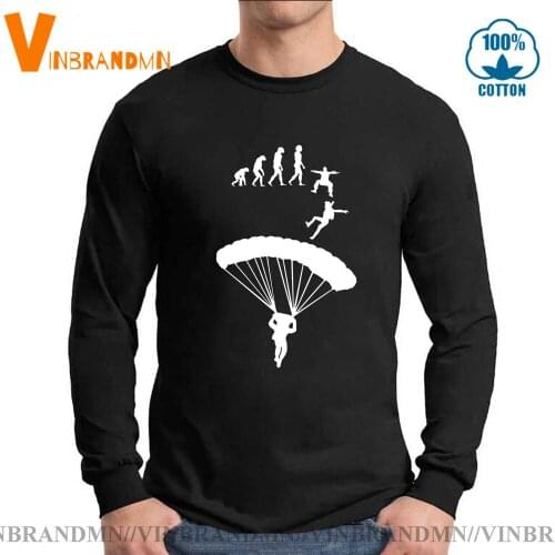 Sky Diving tshirt Harajuku Tops Tee Go Skydiving Evolution T shirt Skydiver Brand Clothing Parachuting Skydive men Tee shirt
