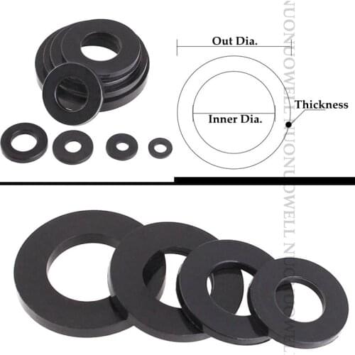 Customize 10~100pcs M2~M20mm Black Nylon Gaskets Plastic Washer Insulation Seal Ring Flat Gasket Garden Irrigation Sealing Rings