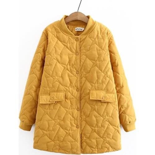 2021 Winter Stand Collar Cotton Ladies Jacket Plus Size 4XL Fashion Korean Loose Warm Coat Casual Solid Female Parkas Outwear