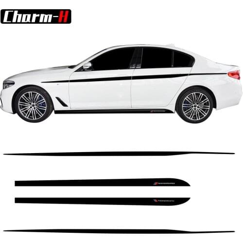 M Performance Side Skirt Waist Line Racing Stripes Body Kit Vinyl Decals Stickers for BMW 5 Series G30 Styling Accessories