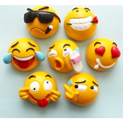 Handmade Painted Cute Smiley Series 3D Fridge Magnets Tourism Souvenirs Refrigerator Magnetic Stickers